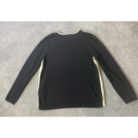 Charter Club Black Sweater Dog Design Button Shoulder Detail XL - Picture 2 of 10